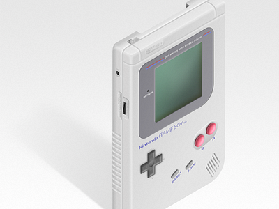 Isometric Game Boy affinity console designer detailed gaming illustration ixdbelfast retro