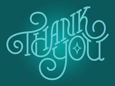 Thank You creative fun lettering script thank you