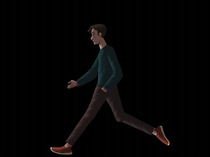 FIRST attempt at Walk Cycle after effects character animation illustrator photoshop walk cycle