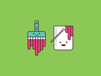 "Paint you life" vector illustration adobe cartoon character color creative flat identity illustration paint vector