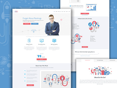 Design of marketing website agency business corporate digital marketing landing page marketing seo web design website wordpress