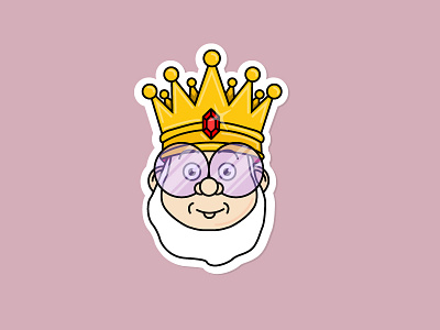The Gnome king... sticker vector