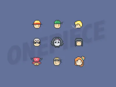 One piece pixel icon ui