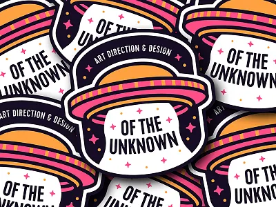 Stickers colour flat stickers type ufo