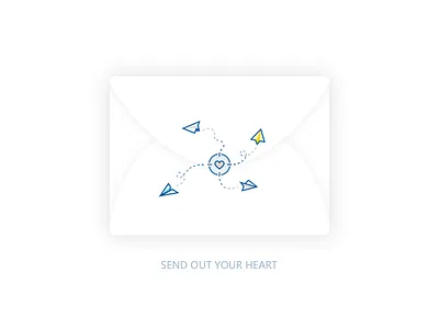 Send Out YourHeart design friends heart icon love mail send ui