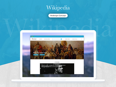 Wikipedia Redesign Concept blue concept modern redesign typography wikipedia