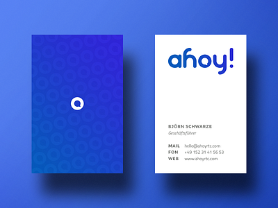 ahoy! // business cards blue branding business card business cards card corporate design identity logo pfow purple speech bubble