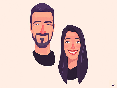 Me and my lovely girl! adobe cartoon couple drawing illustration love photoshop portrait