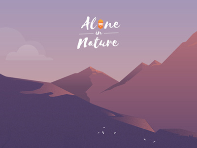 Alone In Nature - The Tibetan Way alone bike cycling illustration montagnes moutains nature spirit tibet vector vélo