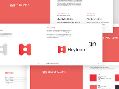 HeyTeam Style Guide branding construction design hey team hr logo