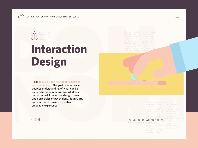 Reading is cool 2d design light motion ui web