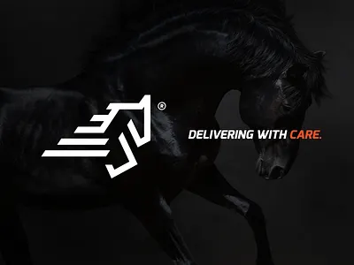 MAK Transport® branding care deliver delivery horse icon identity logo minimal symbol transport ups