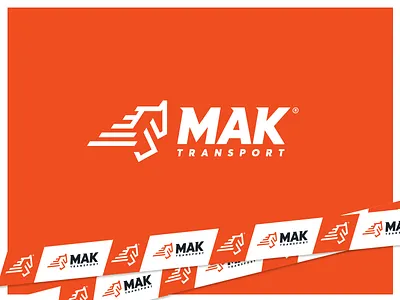 MAK Transport® branding care deliver delivery horse icon identity logo minimal symbol transport ups