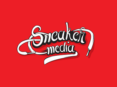 Sneaker Media blog drawing handmade logo logodesign logomaker logotype sneaker type typography