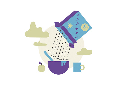 Sad bfast :( breakfast cereal illustration sad spot vector