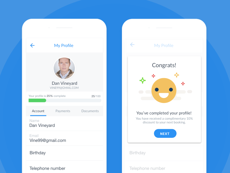 My Profile by Dan Vineyard on Dribbble