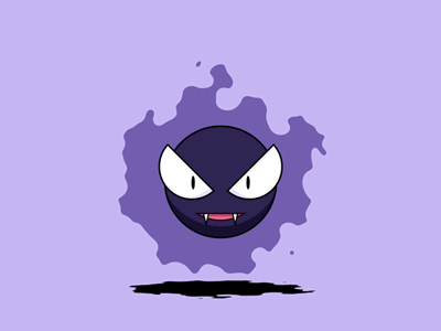 Pokemon GIF: Gastly after effects animation design flat gastly gif illustrator motion motion graphics pokemon pokemon go