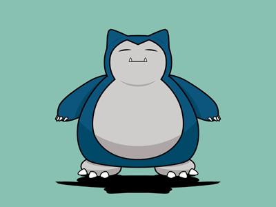 Pokemon GIF: Snorlax after effects animation design flat gif illustrator motion motion graphics pokemon pokemon go snorlax