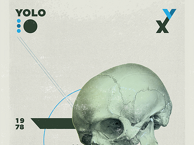Y O L O design personal poster skull yolo