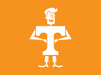 Power T Man illustration man power t university of tennessee ut