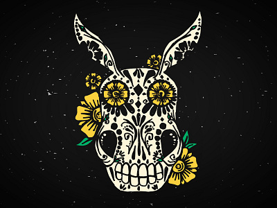 Dia de los Muertos Donkey day of the dead donkey illustration