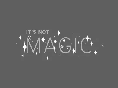 Not magic grayscale magic sparkles