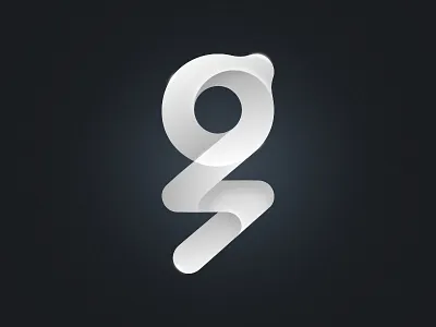G Shape logo fold gradient letter logo simple