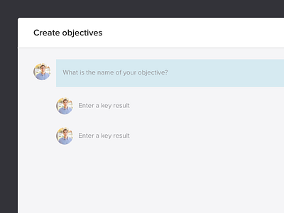 Goal Create redesign goals hr list objectives okrs performance management product ui ux