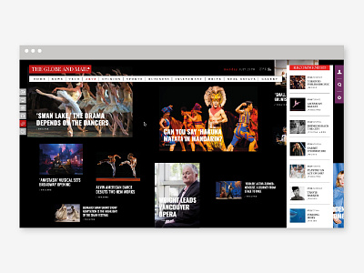Online web newspaper design editorial design fadu globeandmail graphic news newspaper type ui ux web