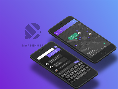 Mapsenger chat dailyui interaction design map message sketch ui ux