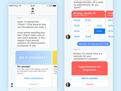 Insurance chatbot chat chatbot design insurance ios message ui ux webapp