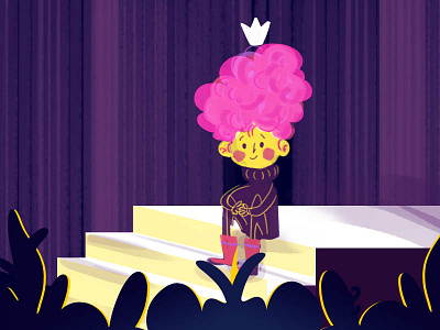 girl on stage cartoon character character design digital girl illustration stage