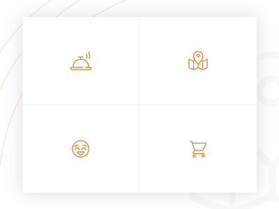 A small icons set app cart desktop food icon illustration logo map smile web website wireframe