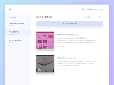 Simple Bookmarking Tool bookmark light ui web