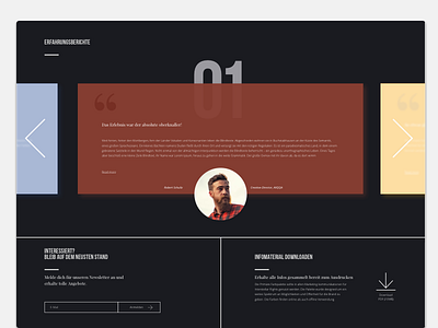 Testimonial UI | Slider black clean shadow simple slider spacetourism testimonial typo ui
