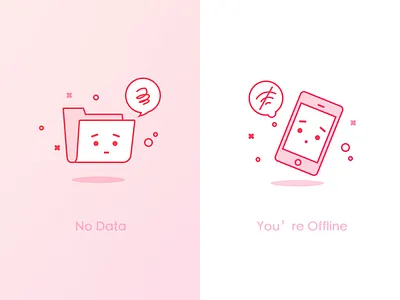 Error illustration data error no offline phone sorry