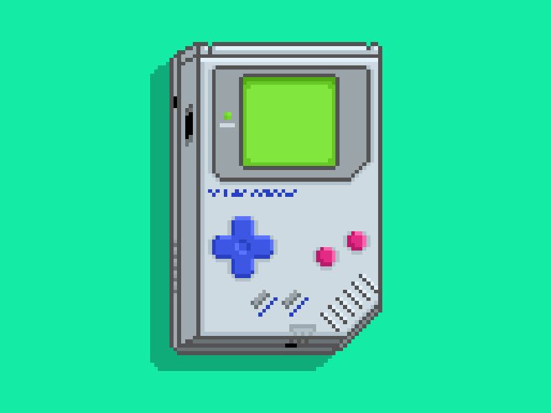 Gameboy animatedgif animation digitalart gif photoshop pixelart retrogame