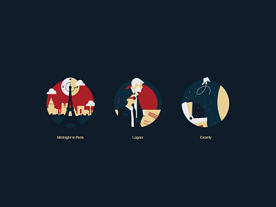 Movie Icon Set icon illustration minimal set vector