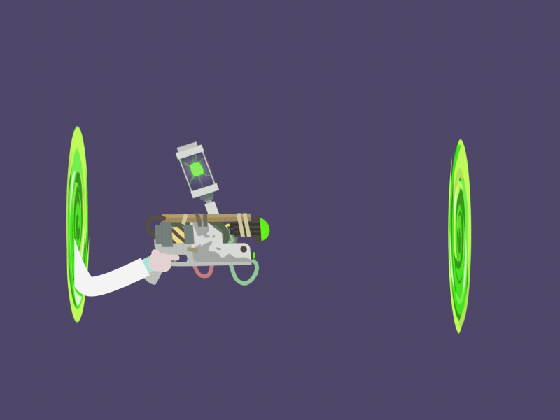 Rick's Portal Gun 1/3 animation flat gun loop morty motion portal rick rick and morty rubber hose sauce szechuan