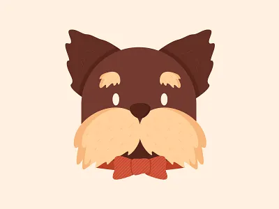 Mr.Pup animals cute design dog flat vector illustration puppy