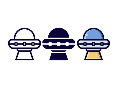 UFO Icon flat icon iconset illustration simple ufo