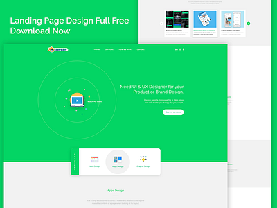 Freebie Landing Page Design design freebie landing page portfolio ui