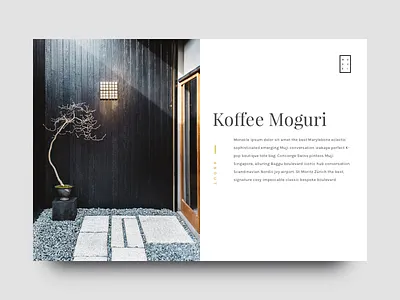 Koffee Moguri - About coffee design japan landing minimal product shopping showcase site ui ux