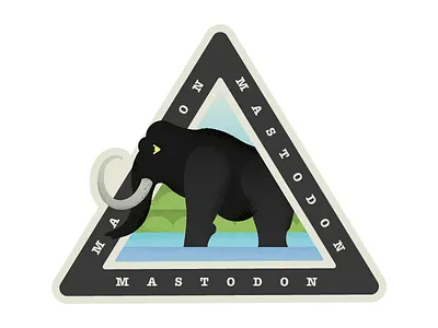 Mastodon Power Patch badge film icon illustration logo mastodon mighty morphin power rangers mmpr patch power rangers tv vector