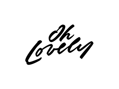 Oh Lovely blog branding calligraphy custom hand lettering hand writing lettering logo logotype sketch typerface typography