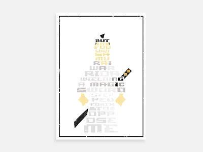 Samurai Jack Triptych - Jack art design jack lettering poster samurai typography