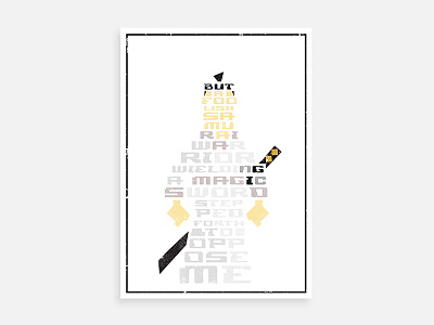 Samurai Jack Triptych - Jack art design jack lettering poster samurai typography