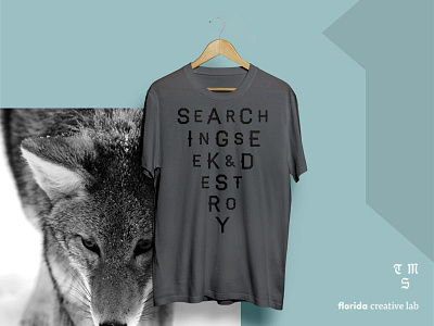 TMS – seek and destroy floridacreativelab fonts graphicdesign heavymetal metal metallica seekanddestroy shirt type typography typographyart wolf