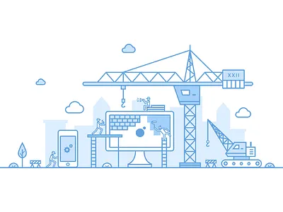 Underconstruction Illustration 2017 android app clean crane dashboard illustration ios onboarding ui underconstruction ux
