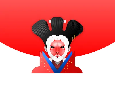 Ghost In The Shell__艺伎 film geisha ghost in the shell guangzhou illustration japan